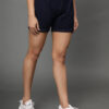 057A4940 AngelFab Women Elastic Belt Navy Blue Short