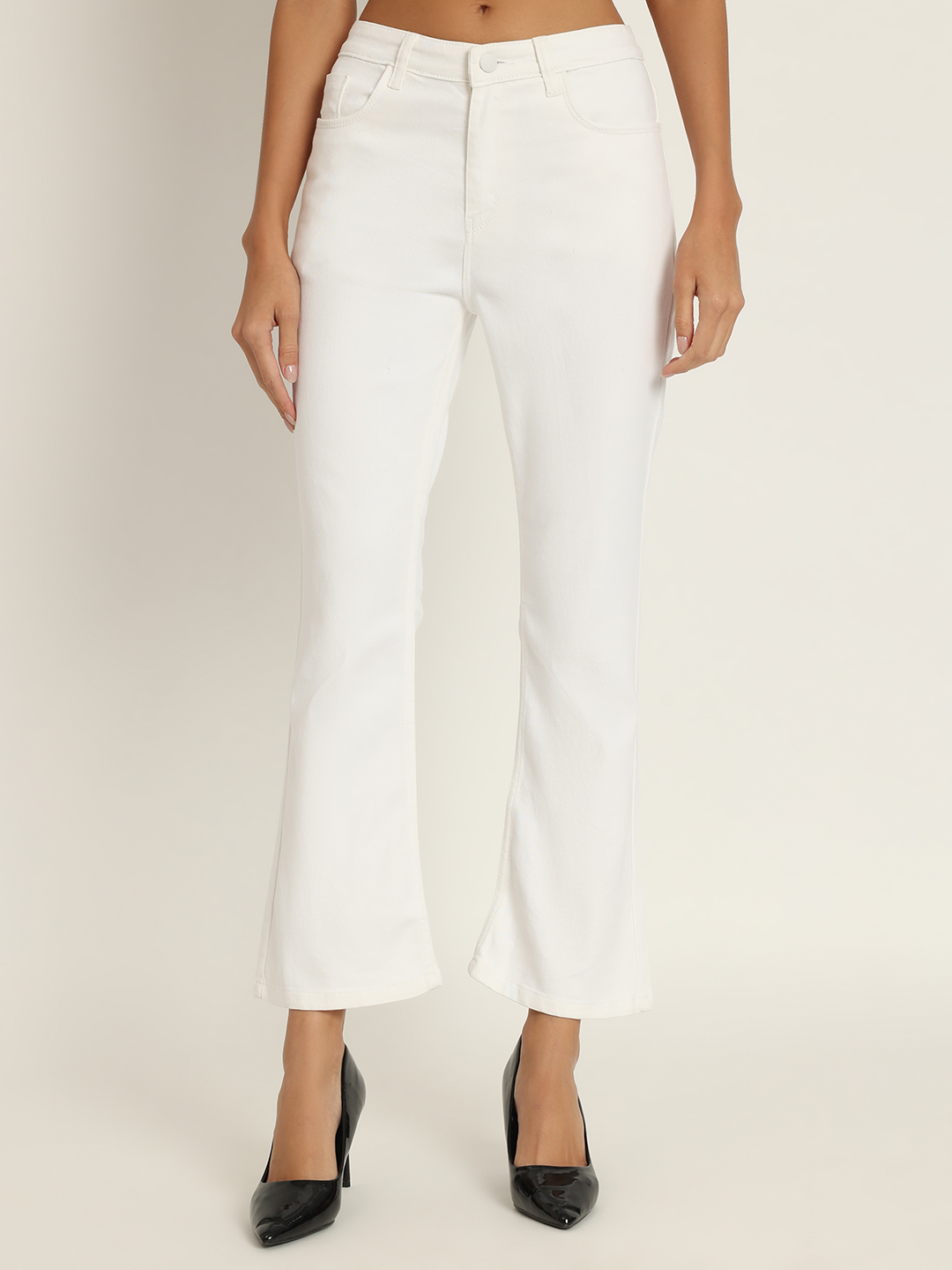1 AngelFab Women White Jeans