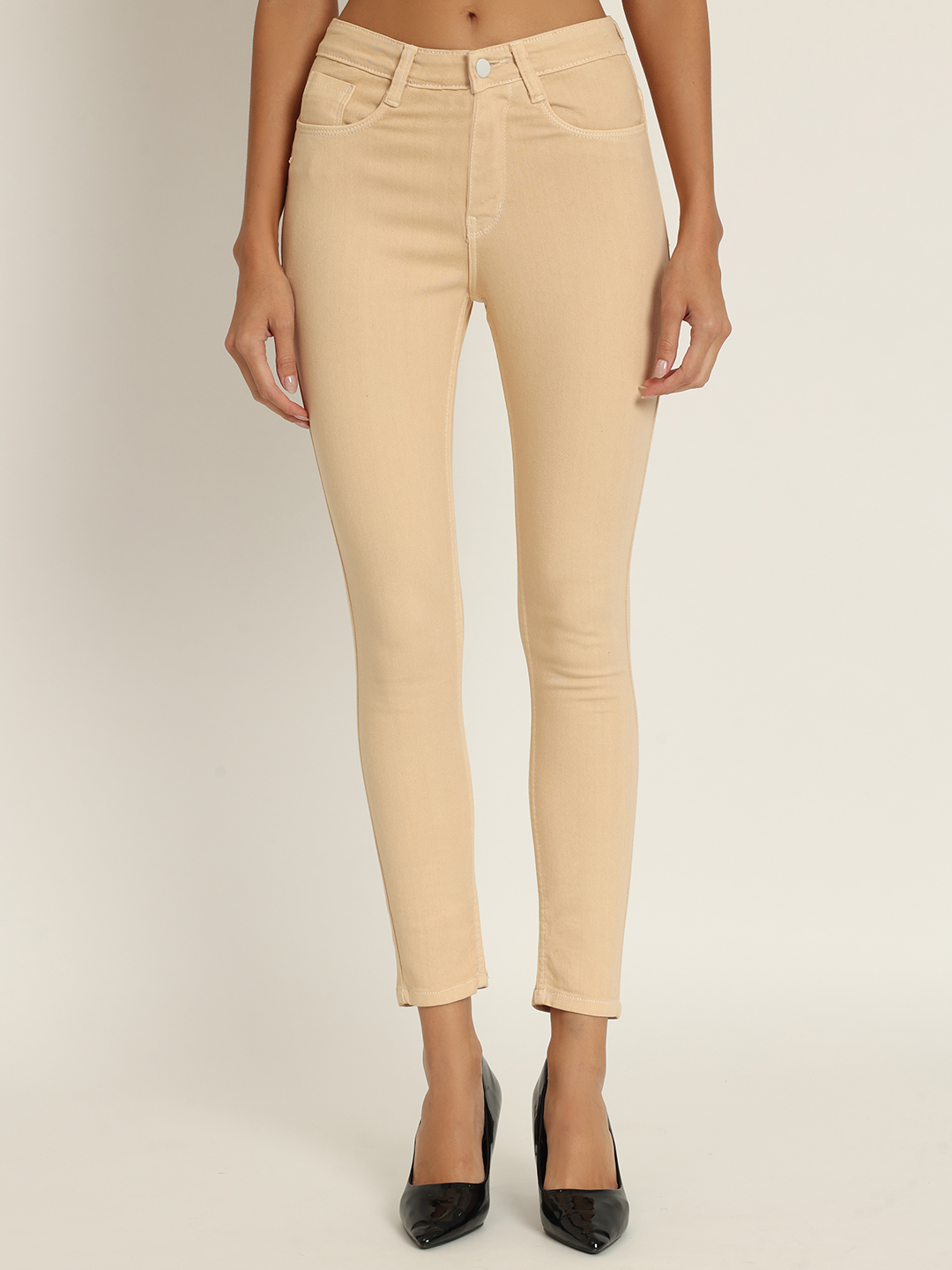 AngelFab Women Beige Jeans