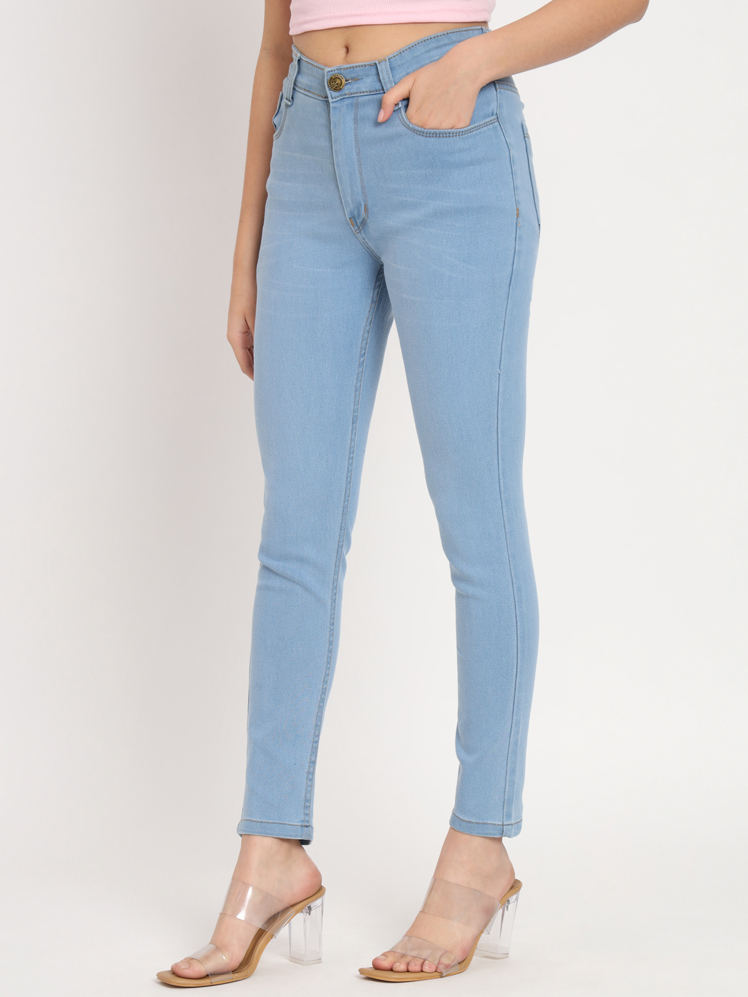 AngelFab Women Sky Blue Jeans