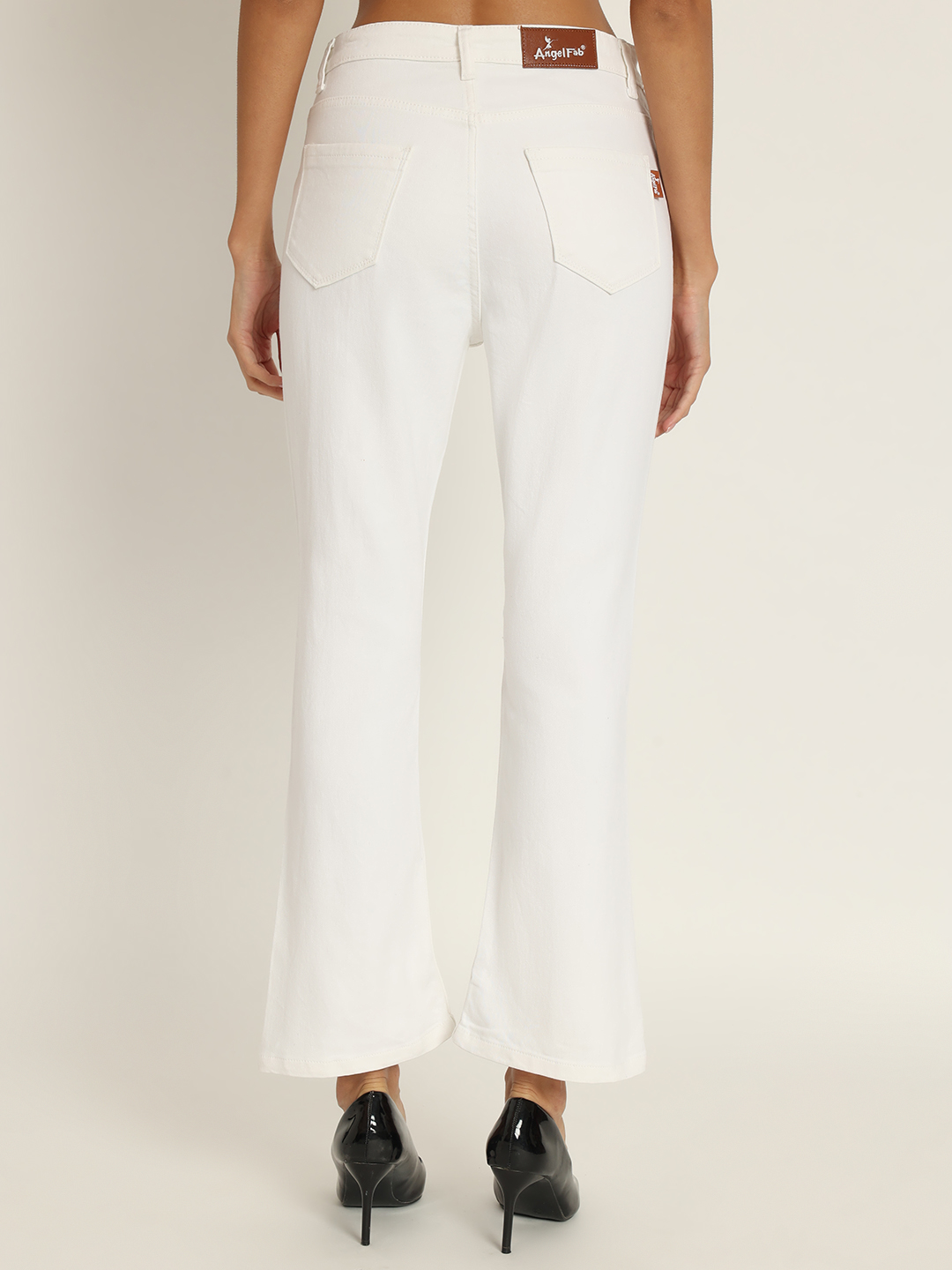 2 AngelFab Women White Jeans