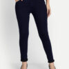 2 AngelFab Women 3 Button Navy Blue Jeans