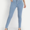 AngelFab Women 3 Button Sky Blue Jeans
