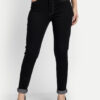 2 AngelFab Women DN 1002 High Rise Skinny Pent Black Jeans