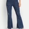 2 AngelFab Women DN 1006 Cut Pent Dark Blue Jeans