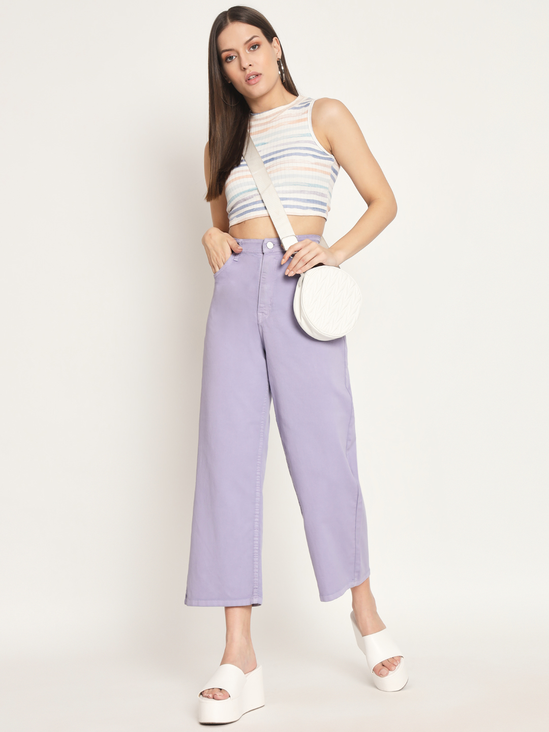 20-7-2023 anasthsia00326 AngelFab Women High Loose Pent Purple Jeans