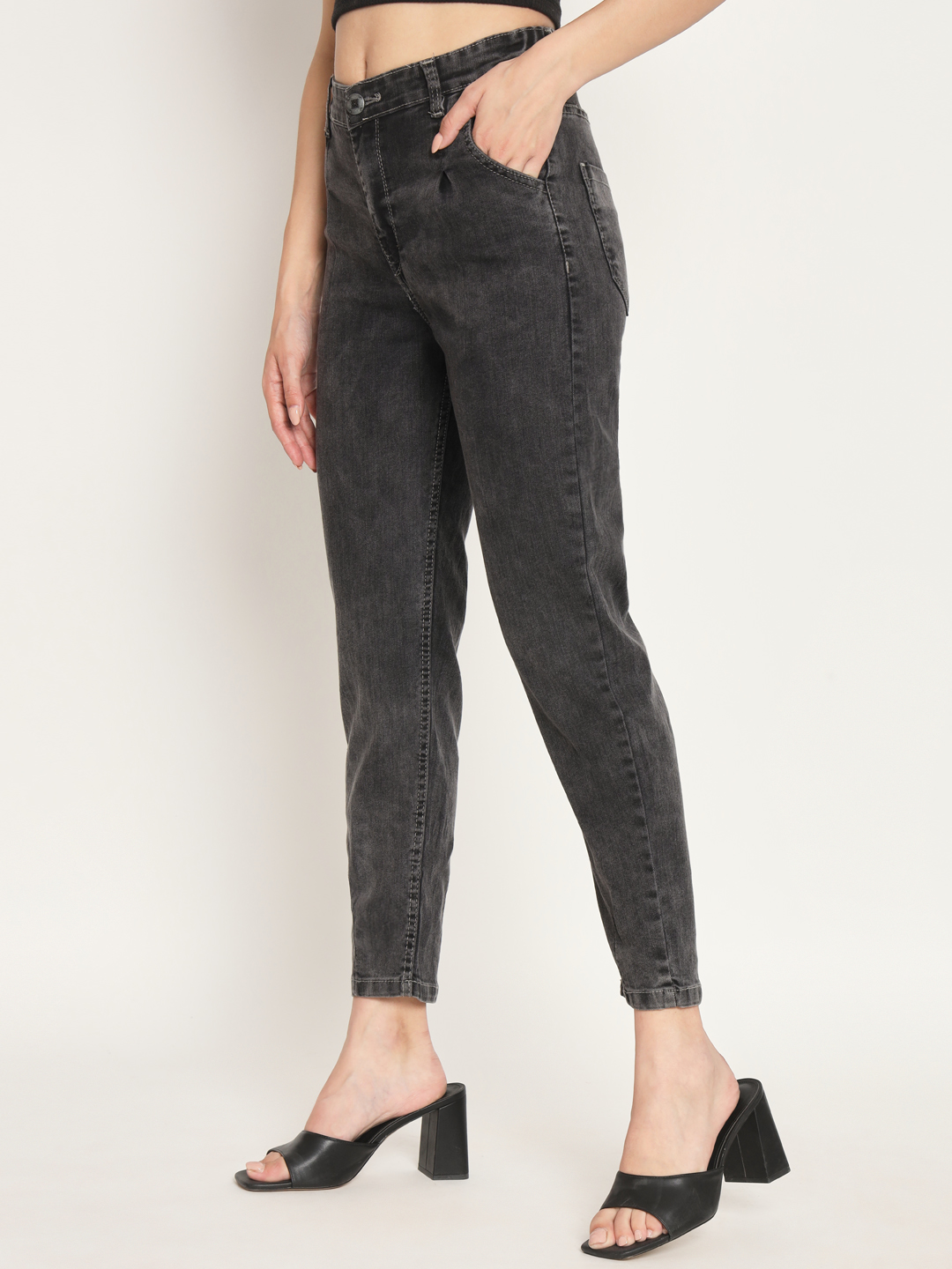 20-7-2023 anasthsia00376 AngelFab Women Carban Black Jeans