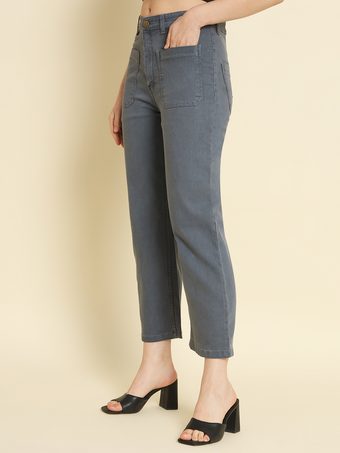 3 AngelFab Women Grey Jeans
