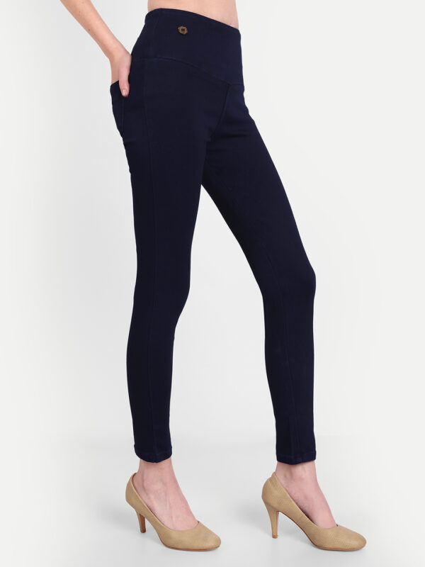 AngelFab Women Broad Navy Blue Jegging