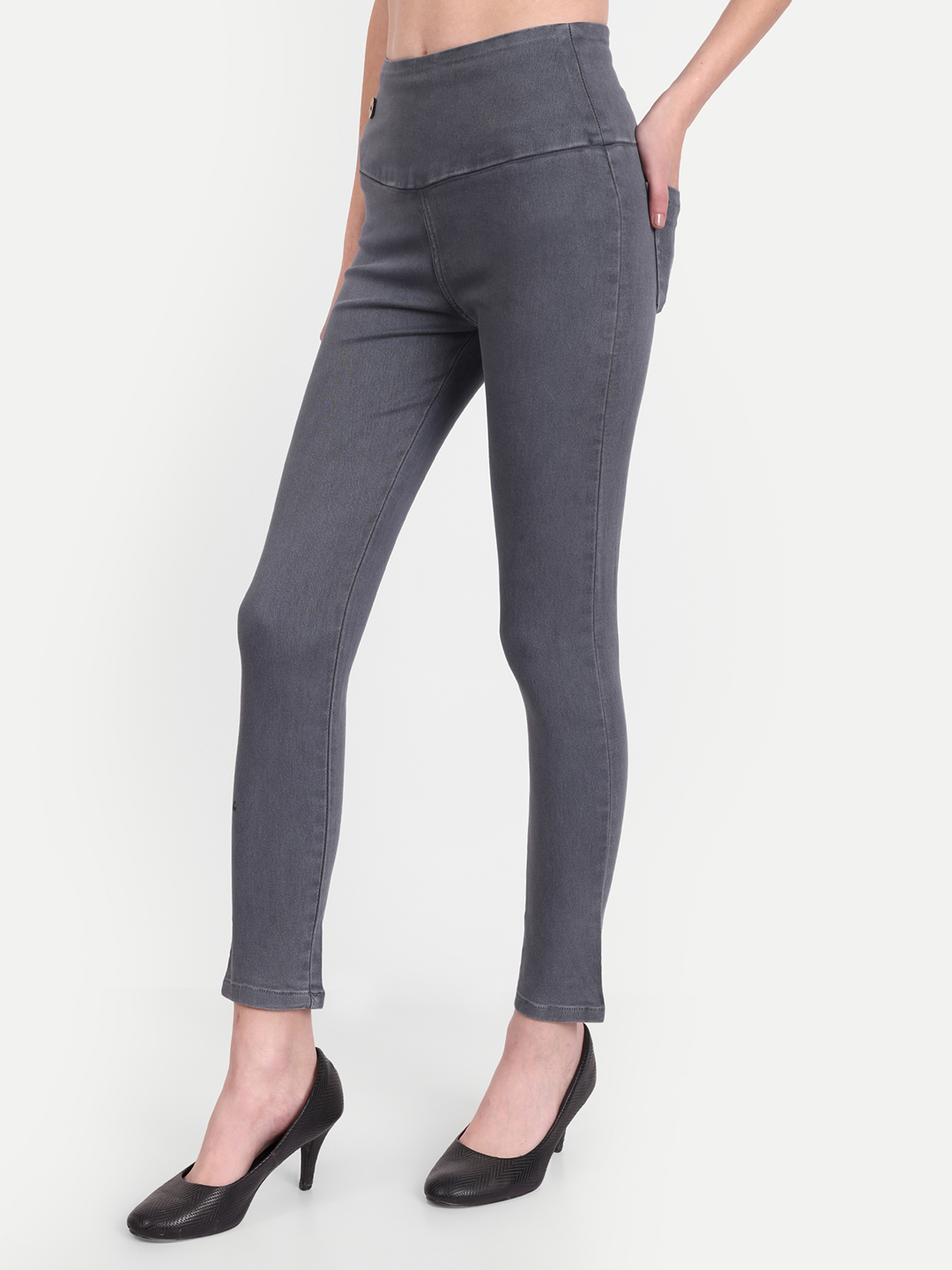 AngelFab Women Broad Grey Jegging