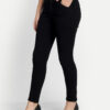 AngelFab Women 3 Button Black Jeans