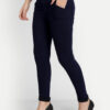 3 AngelFab Women 3 Button Navy Blue Jeans