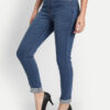 3 AngelFab Women DN 1002 High Rise Skinny Pent Dark Blue Jeans