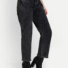 3 AngelFab Women DN 1008 Loose Pent Carban Black Jeans