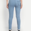 4 AngelFab Women Elastic Belt Sky Blue Jegging