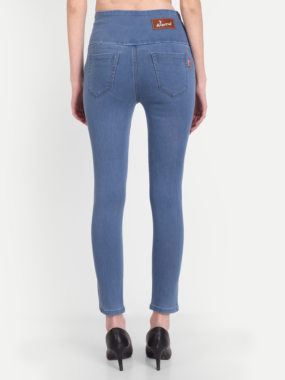 4 AngelFab Women Broad Dark Blue Jegging