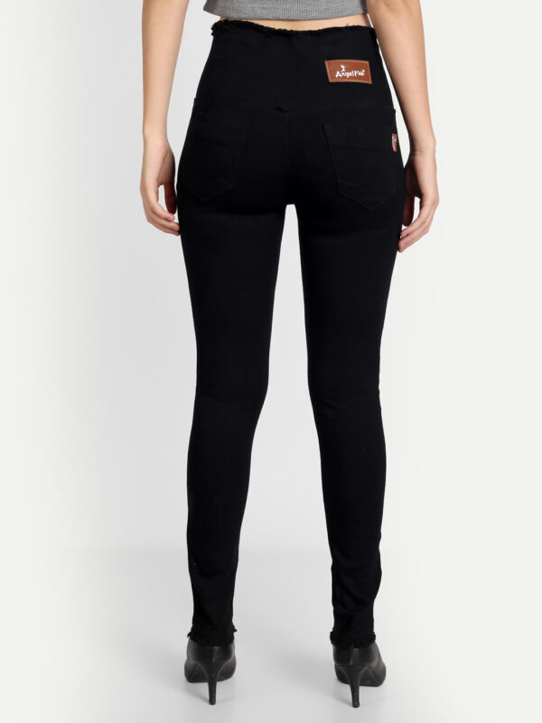 AngelFab Women V-Belt Broad Black Jegging