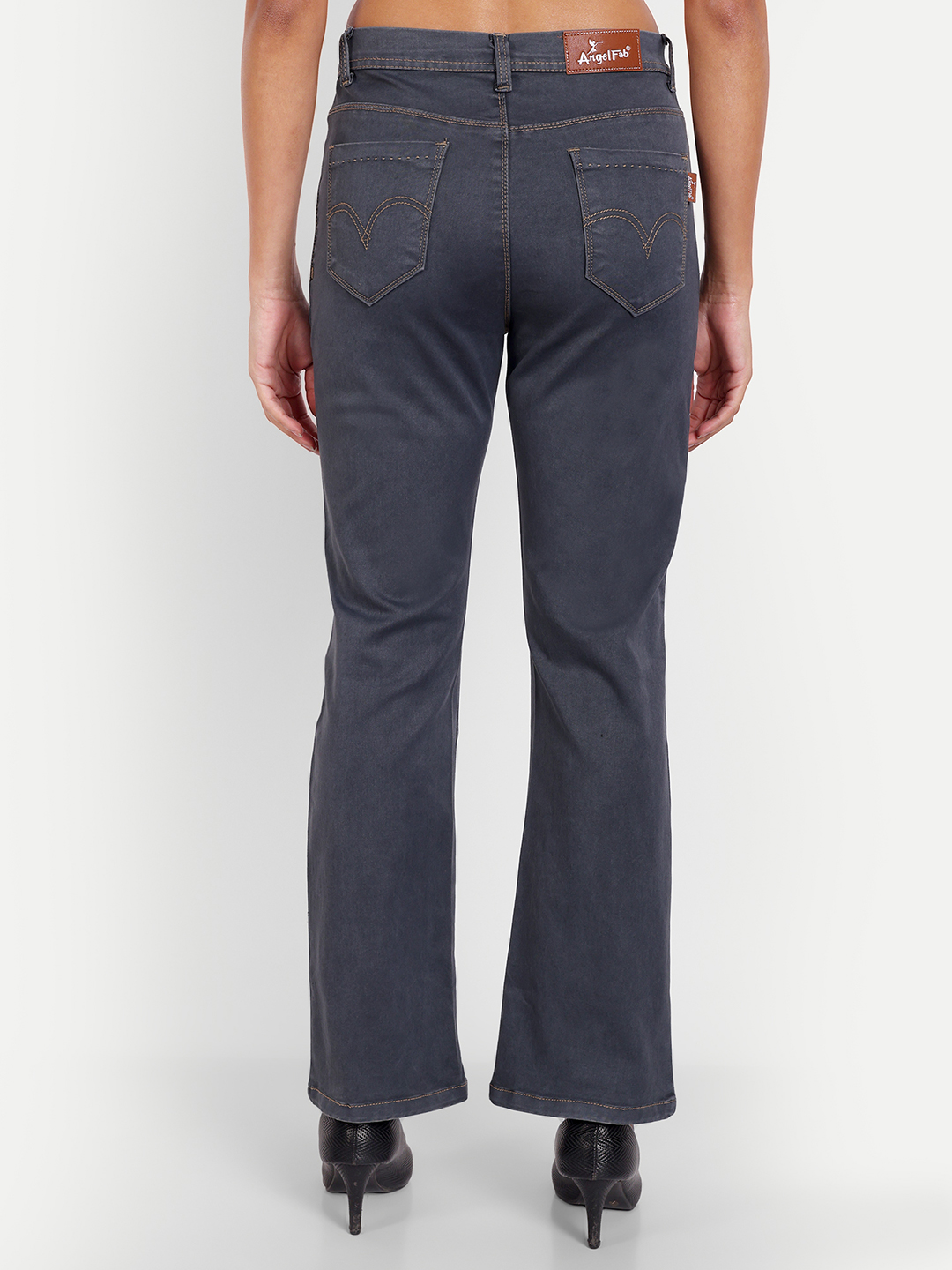 AngelFab Women DN 1003 Cut Pent Grey Jeans