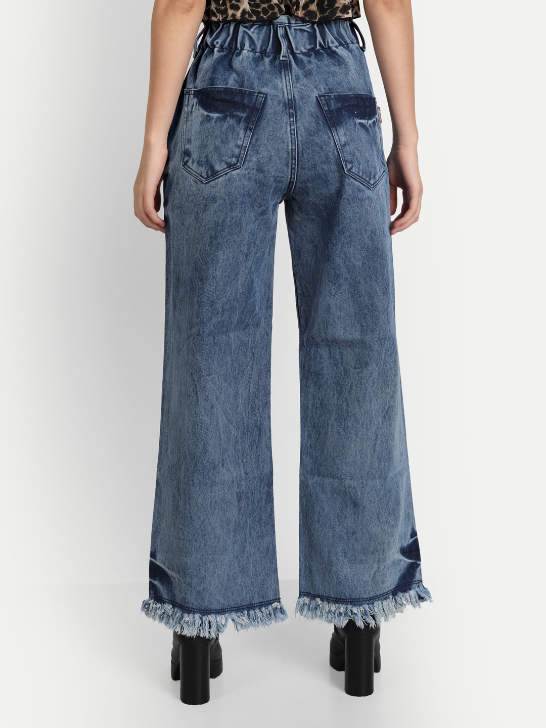 4 AngelFab Women DN 1004 2B Wideleg Sky Blue Jeans