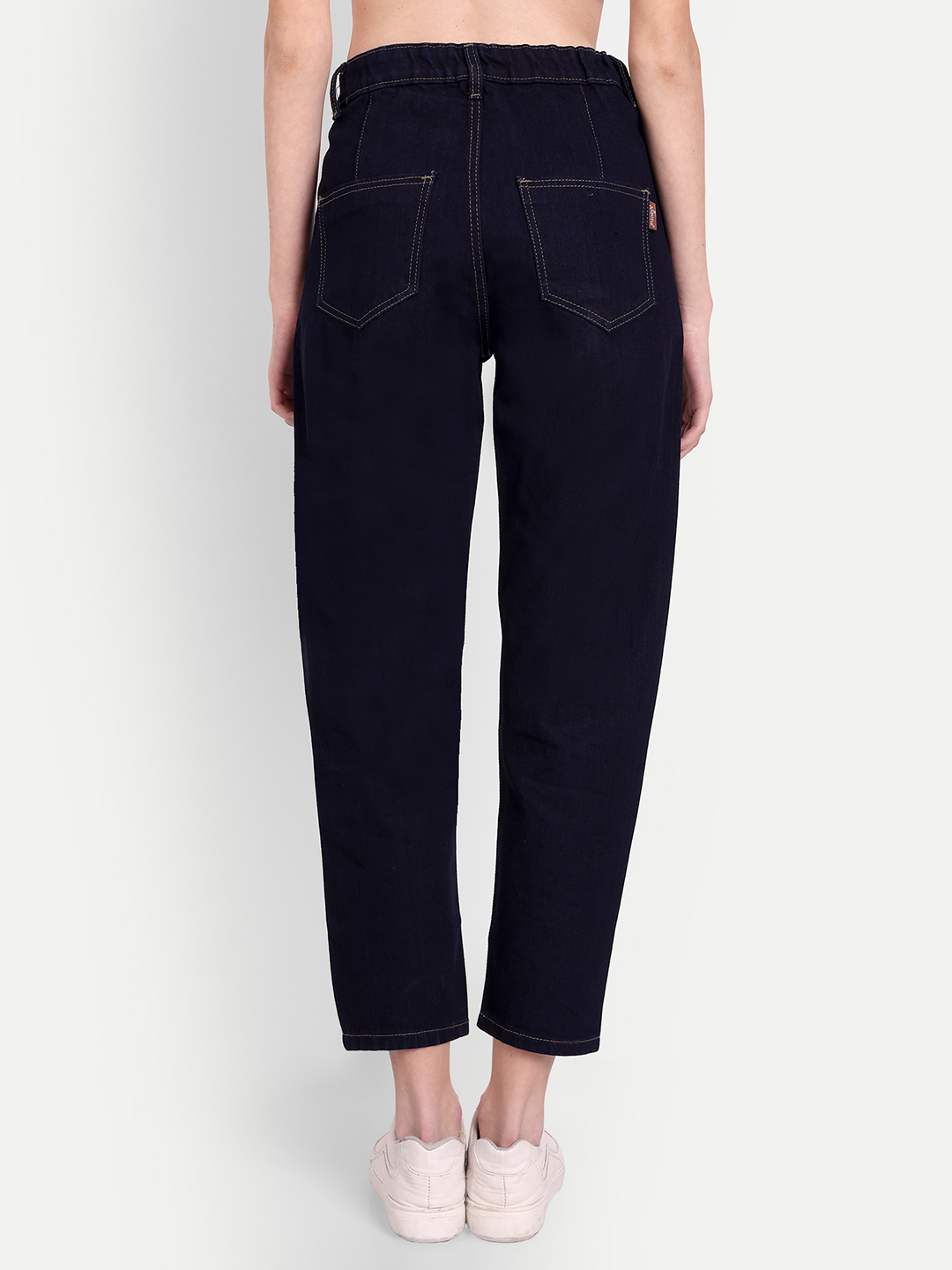 AngelFab Women Boyfriend Navy Blue Jeans