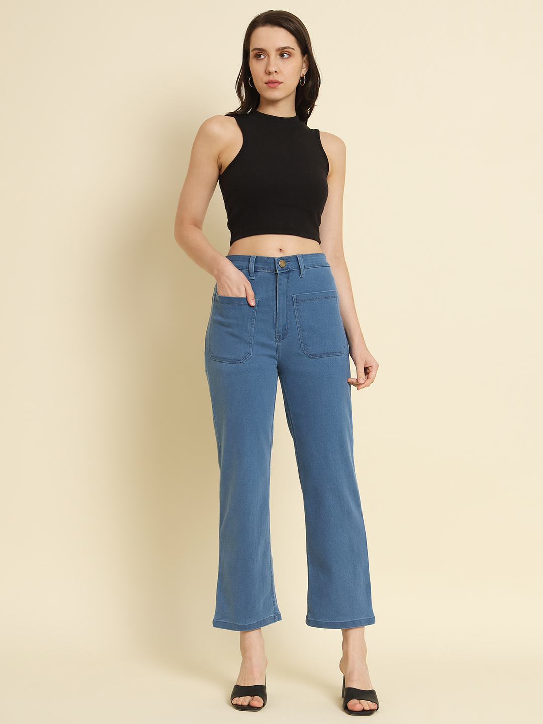 AngelFab Women Straight Bata Jeans