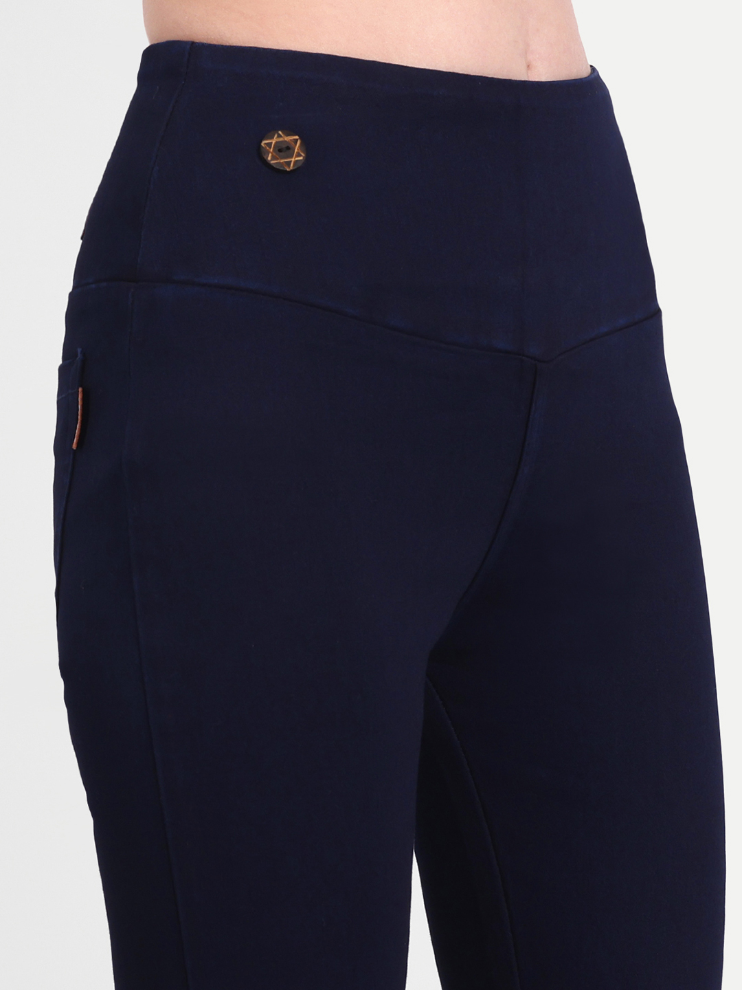 5 AngelFab Women Broad Navy Blue Jegging