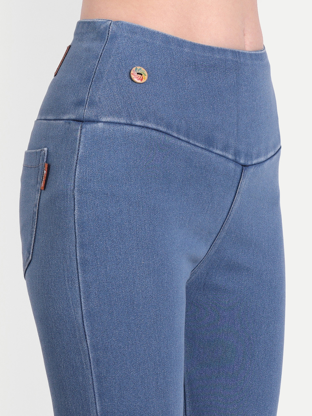 5 AngelFab Women Broad Dark Blue Jegging