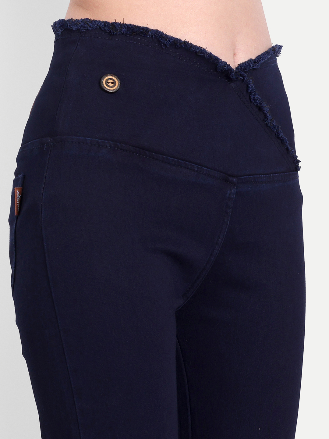 5 AngelFab Women V-Belt Broad Navy Blue Jegging