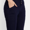 5 AngelFab Women 3 Button Navy Blue Jeans