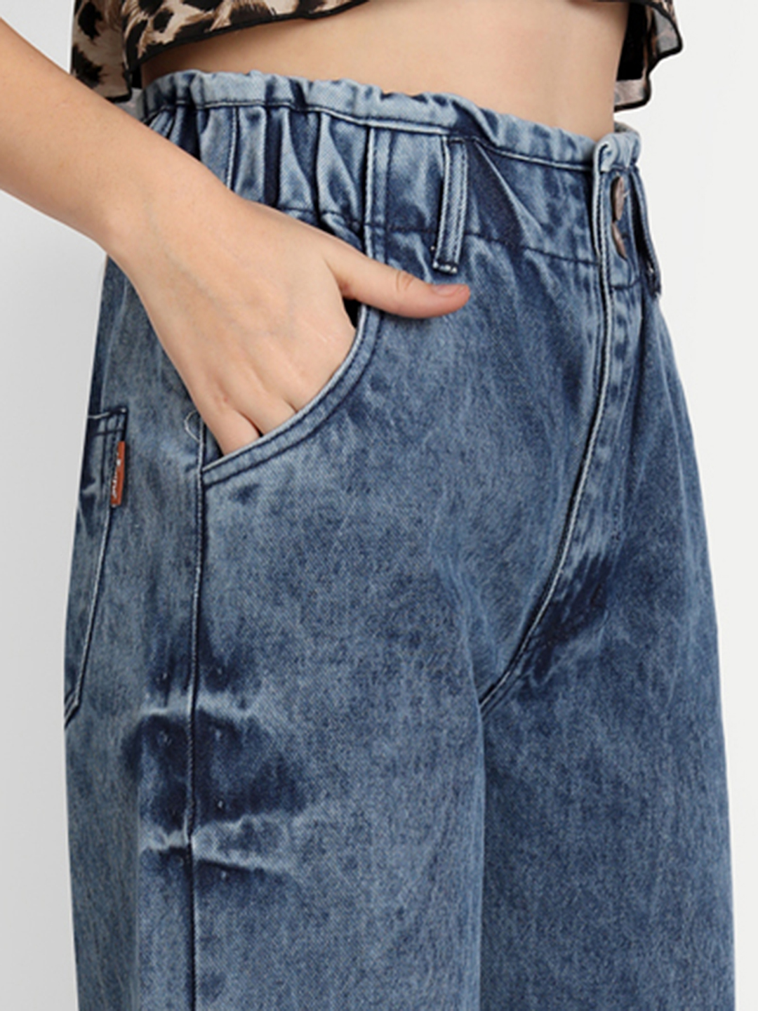 5 AngelFab Women DN 1004 2B Wideleg Sky Blue Jeans