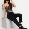 AngelFab Women DN 1008 Loose Pent Black Jeans