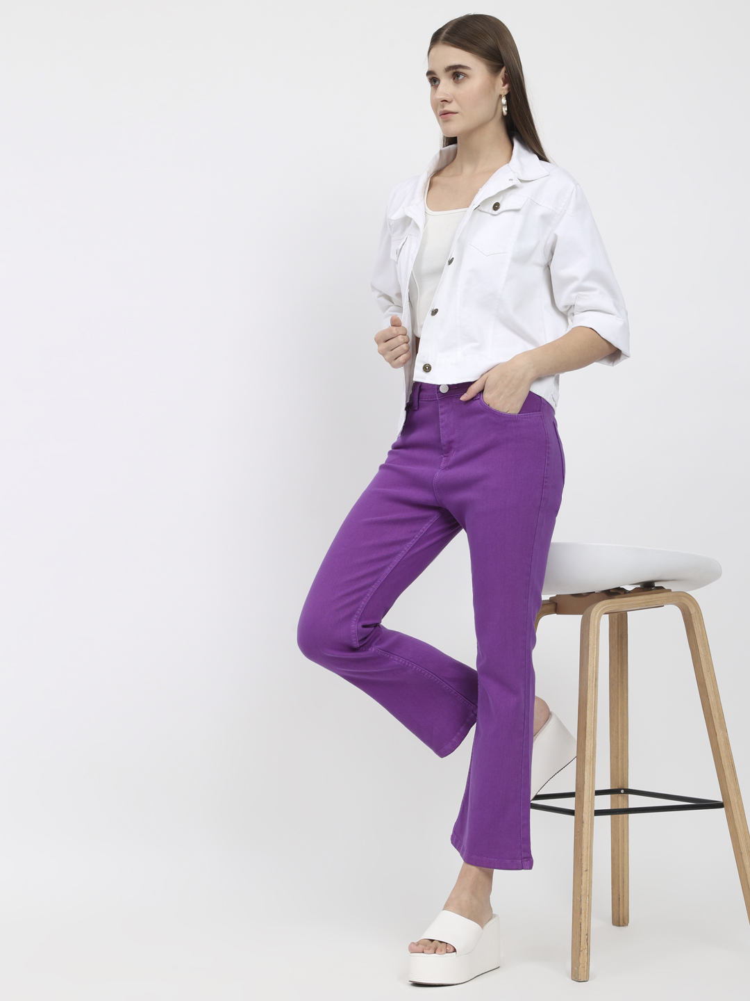 6 AngelFab Women Purple Jeans