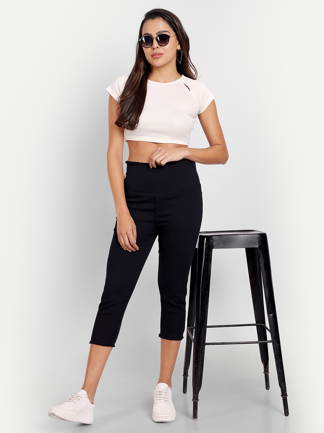 6 AngelFab Women Skinny fit capri