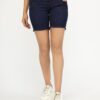 IMG_8372 AngelFab Women 3 Button Navy Blue Short