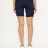 IMG_8380 AngelFab Women 3 Button Navy Blue Short