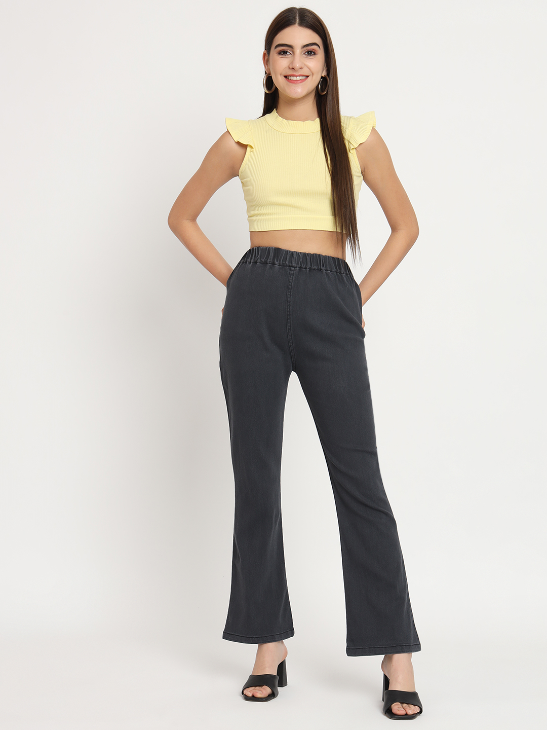 AngelFab Women Grey Jegging
