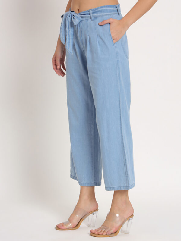 AngelFab Women Sky Blue Trousers