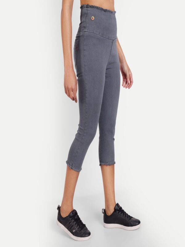 AngelFab Women Broad Grey Capri