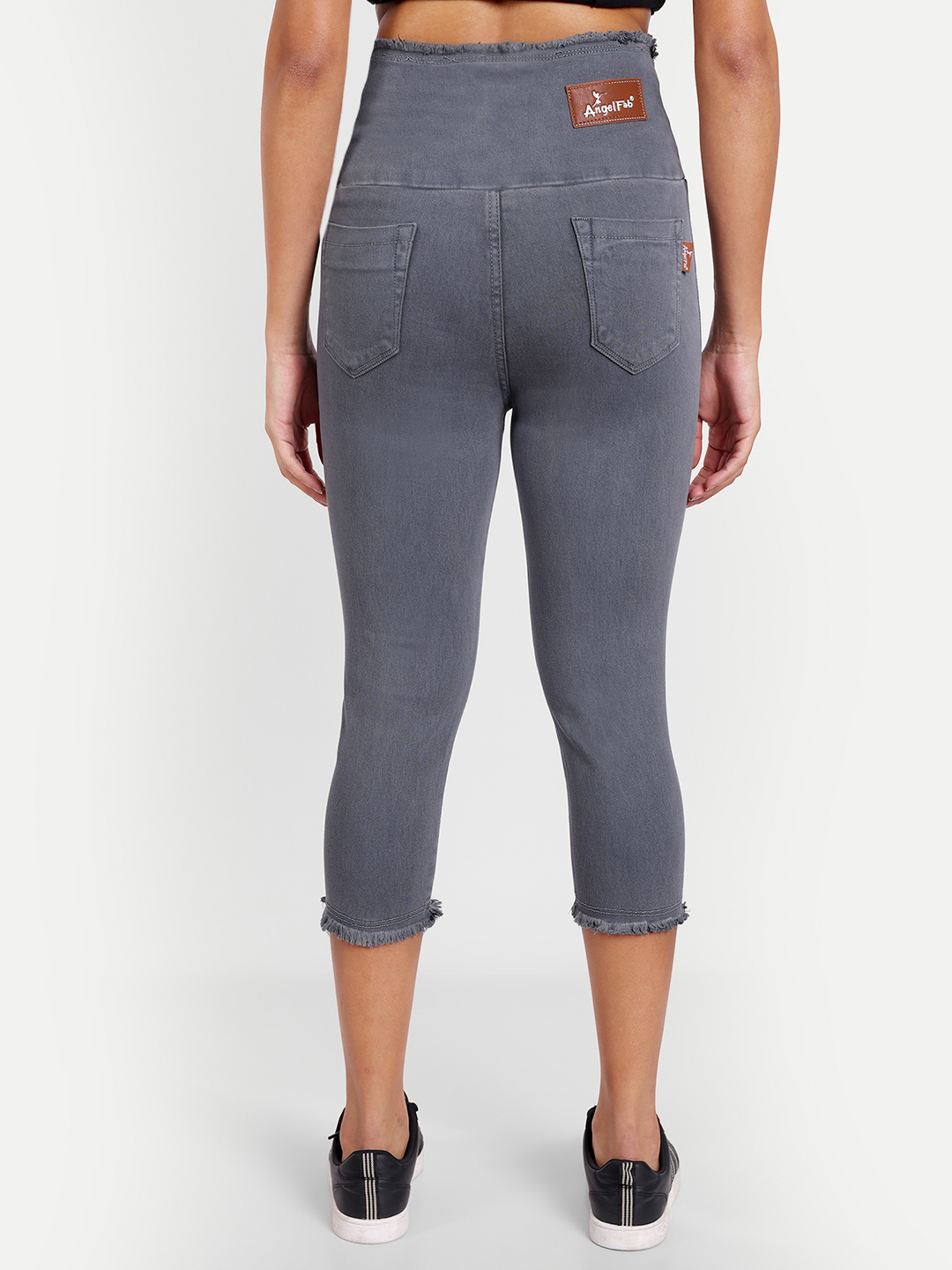 4 AngelFab Women Broad Grey Capri