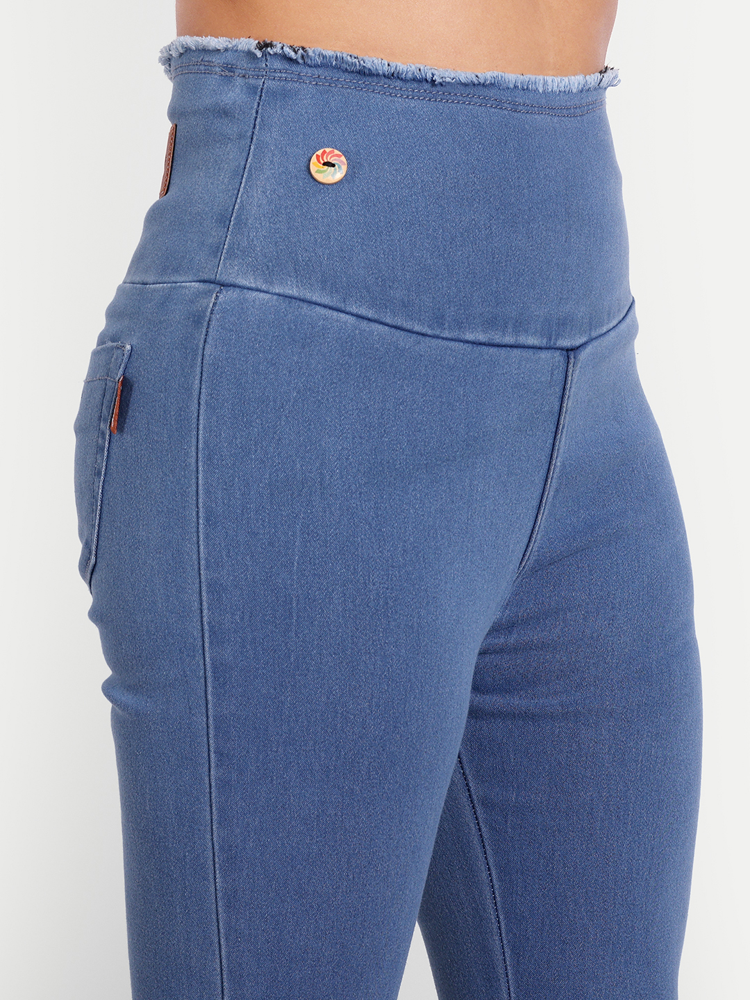 5 AngelFab Women Broad Dark Blue Capri