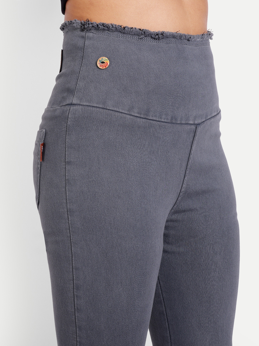 5 AngelFab Women Broad Grey Capri