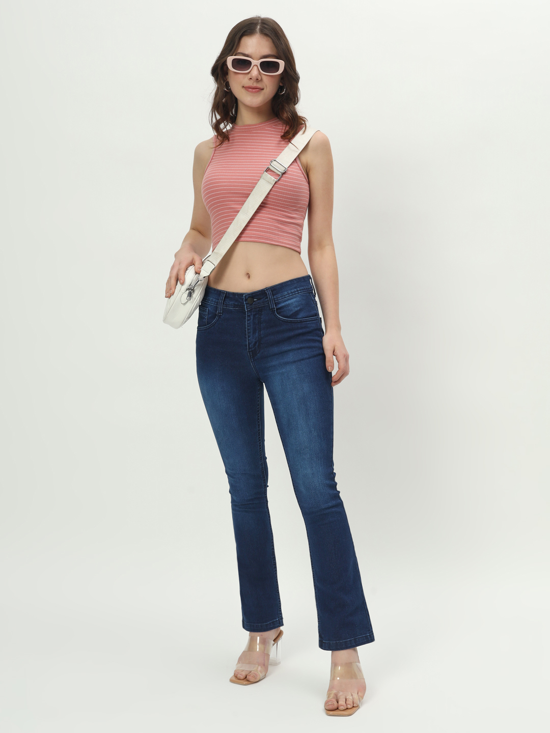 AngelFab Women Bootcut RoyalBlue Jeans