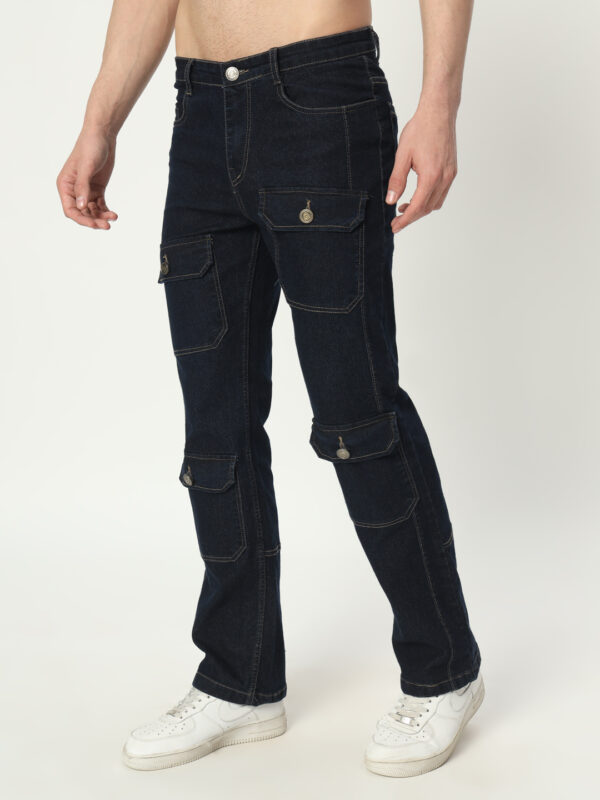 AngelFab Men Straight Fit Navyblue Jeans