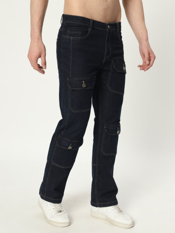 AngelFab Men Straight Fit Navyblue Jeans