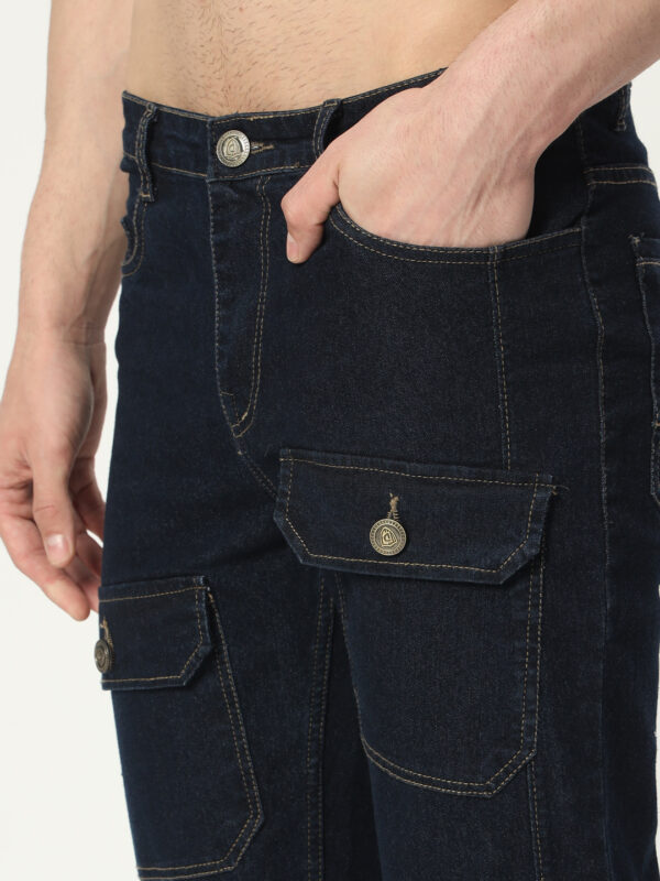 AngelFab Men Straight Fit Navyblue Jeans