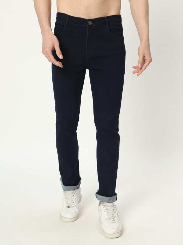 AngelFab Men Skinny Fit Navyblue Jeans