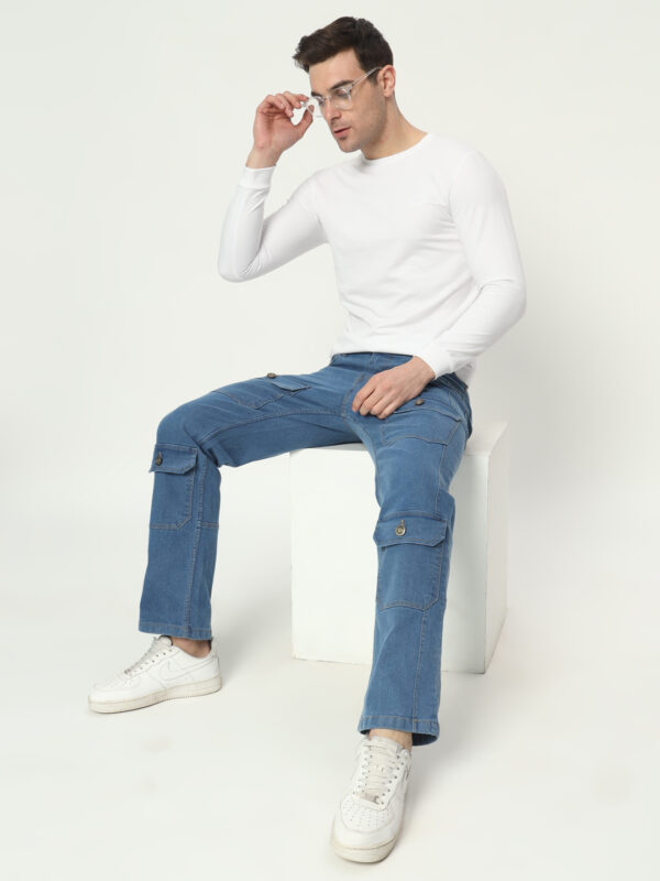 AngelFab Men Straight Fit skyblue Jeans