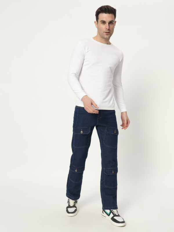 AngelFab Men Straight Fit Royalblue Jeans