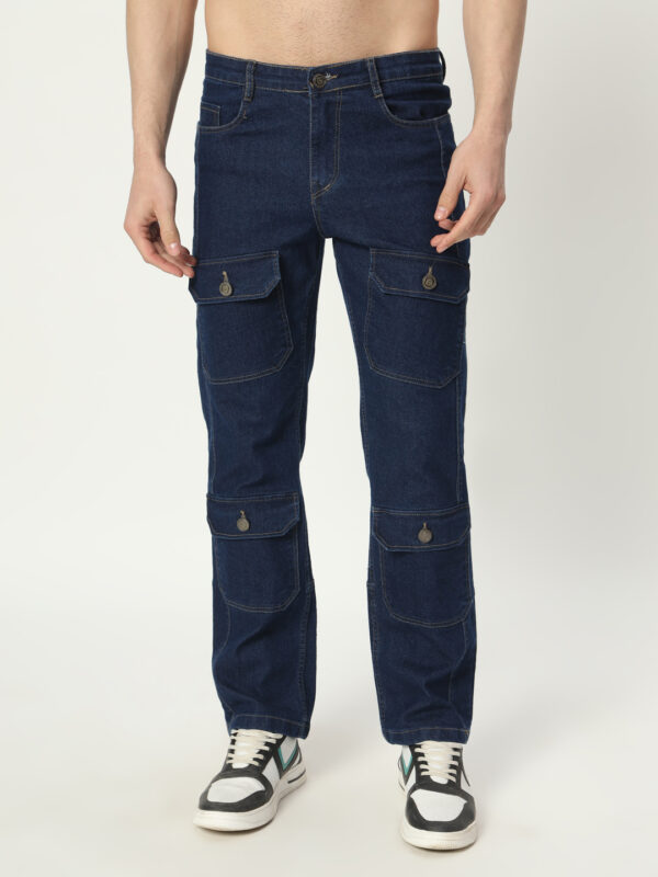 AngelFab Men Straight Fit Royalblue Jeans