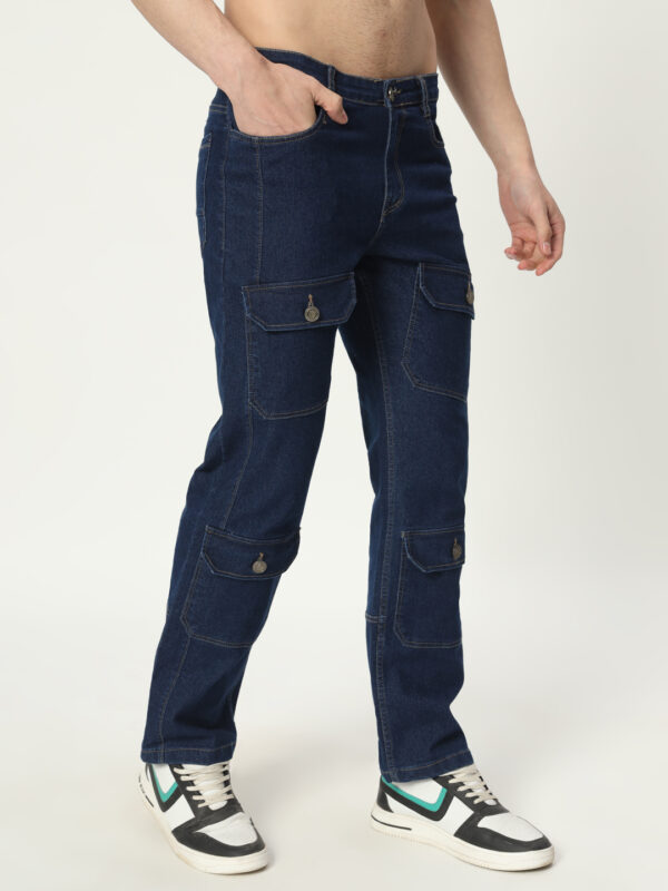 AngelFab Men Straight Fit Royalblue Jeans